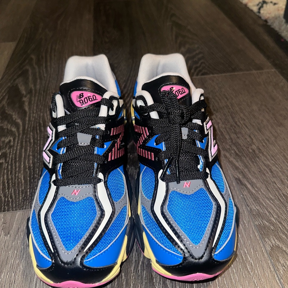 New Balance Kids 9060 Sneakers in Blue, Pink, Black and Yellow